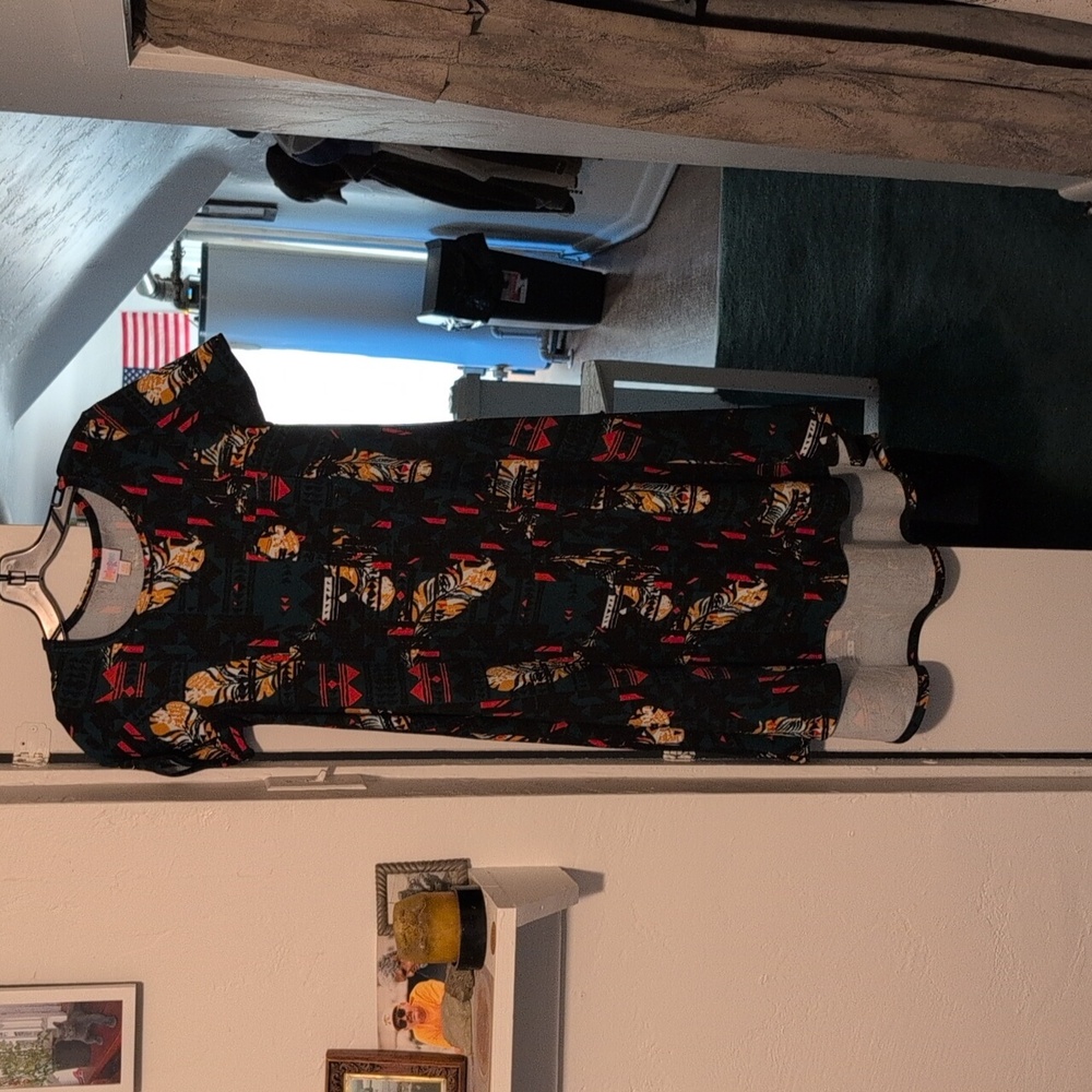 LuLaRoe Multicolor Abstract Print Dress